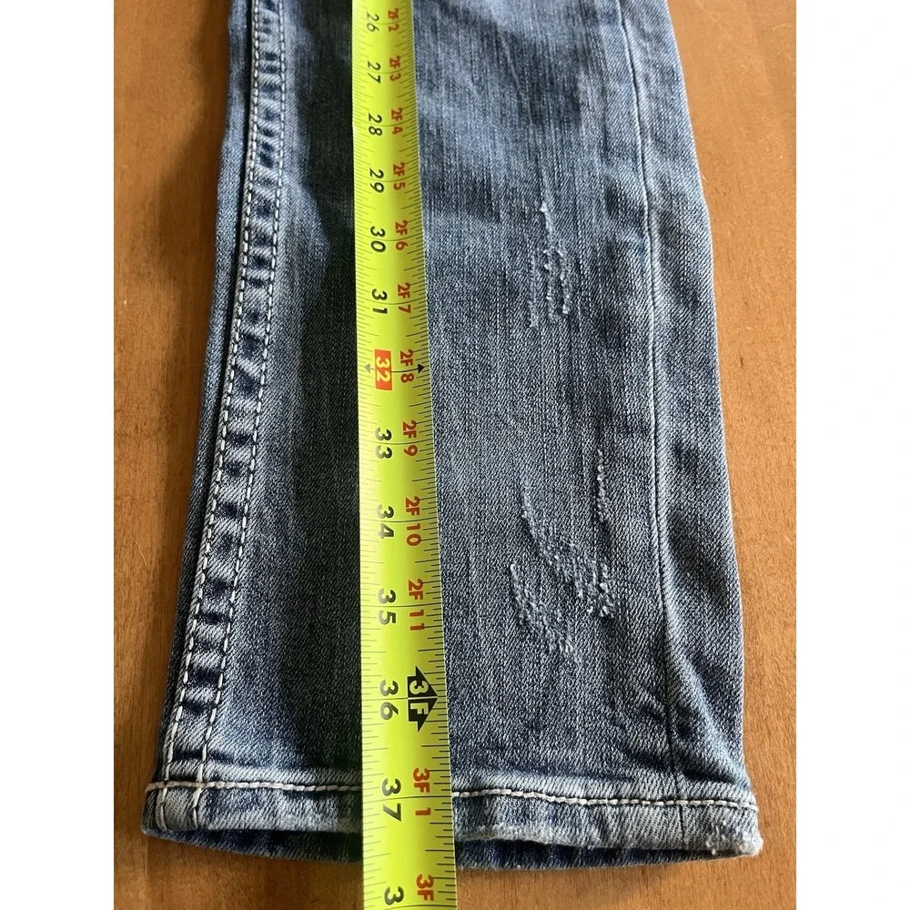 BKE Buckle Mason Tapered Mens 28x33 Distressed Blue Denim Jeans
